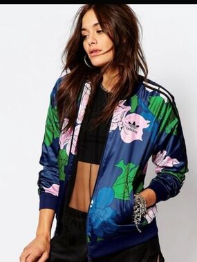 Adidas Originals Floral Engraving Superstar Track Top Size XS